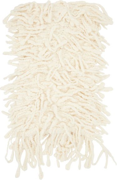 Шал Ann Demeulemeester Fringed Stole Scarf Бяло | 2402-U-SC35-KN052-003, 1