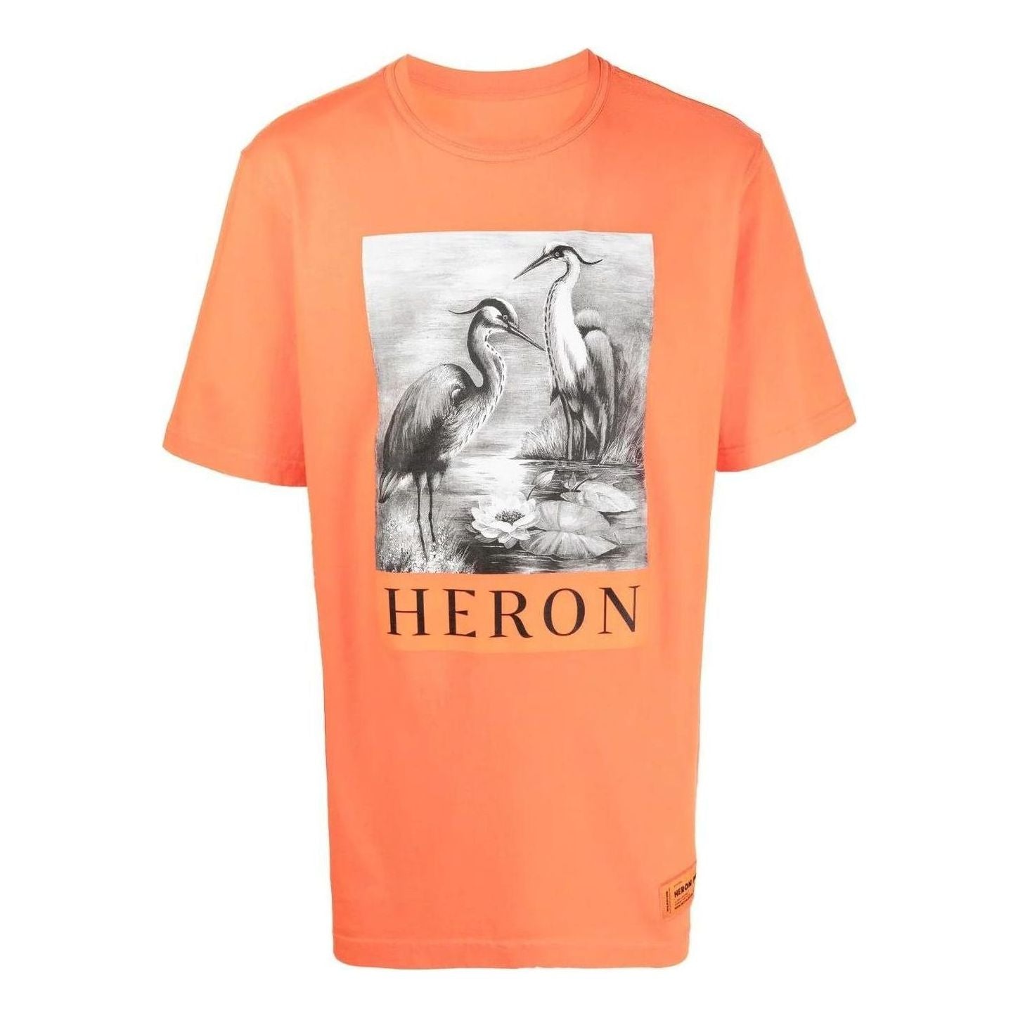 Тениска HERON PRESTON Heron Preston T-Shirt With Bird Print Оранжево
 | HMAA026C99JER0012210, 0