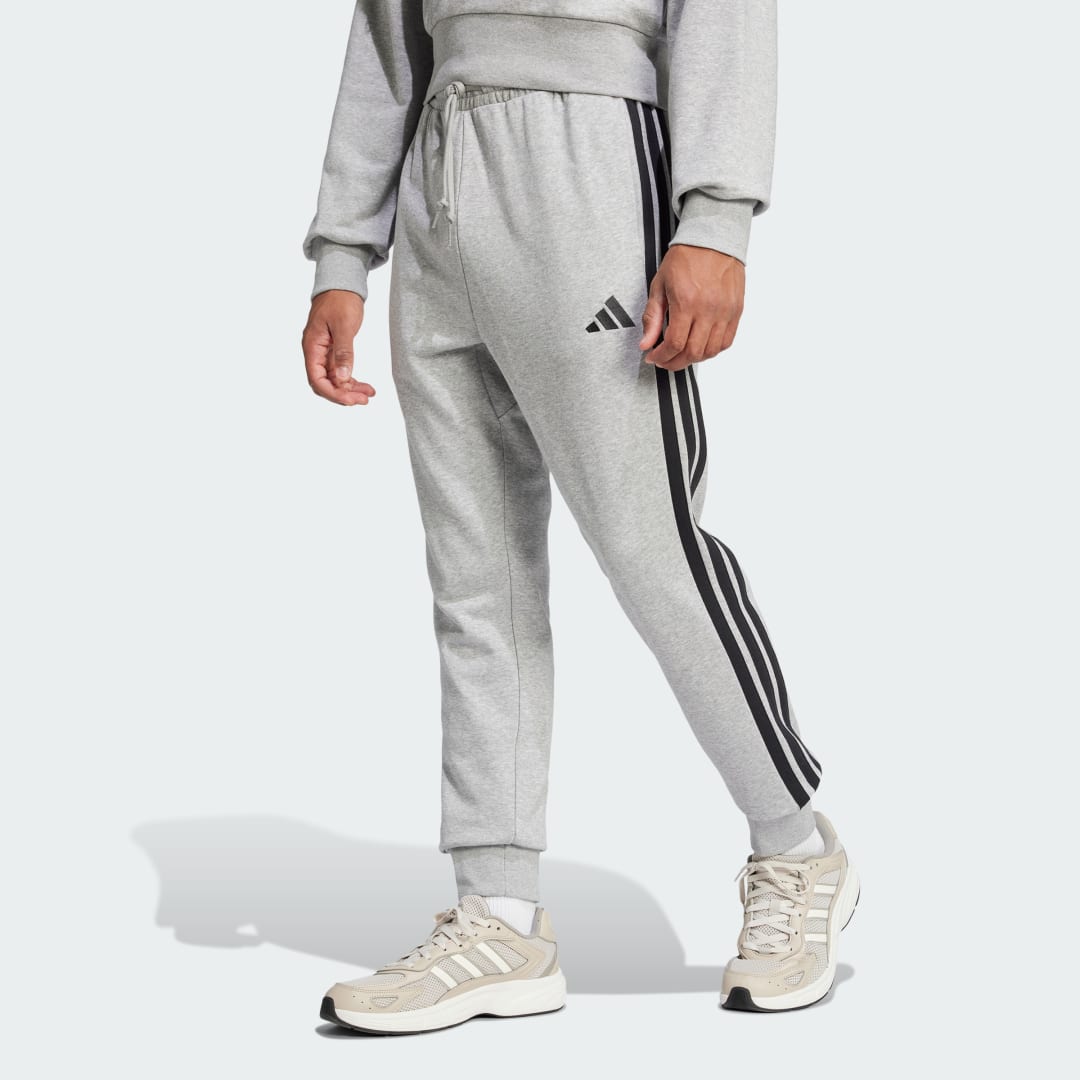 Спортни панталони adidas Performance Essentials 3-Stripes French Terry Joggers Сиво | JE6346, 0