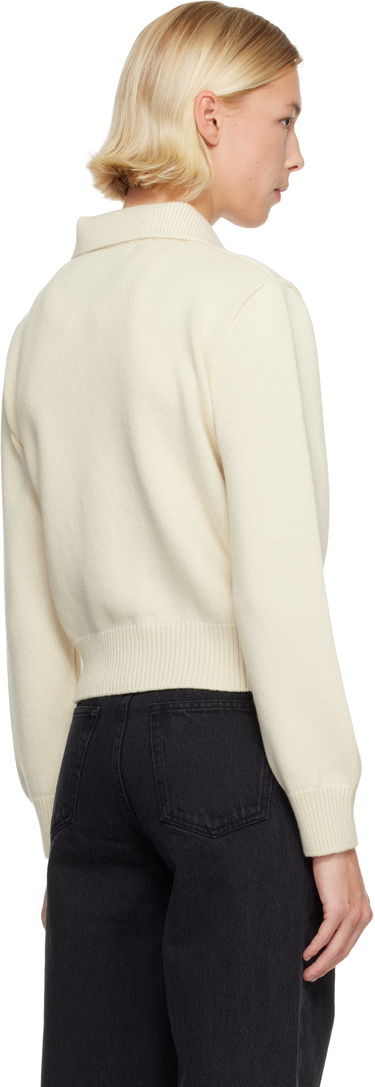 Пуловер A.P.C. Cropped Knit Polo Collar Cardigan Бяло | WVBDN-F22315, 2