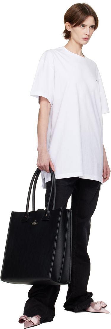 Голяма пазарска чанта Vivienne Westwood Vivienne Westwood Teddy Tote Bag Черно | 4D010001U-S000D-, 3
