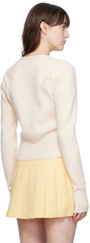 Пуловер GUIZIO Guizio Camelie Cropped Knit Cardigan Бяло | S24144S020, 2