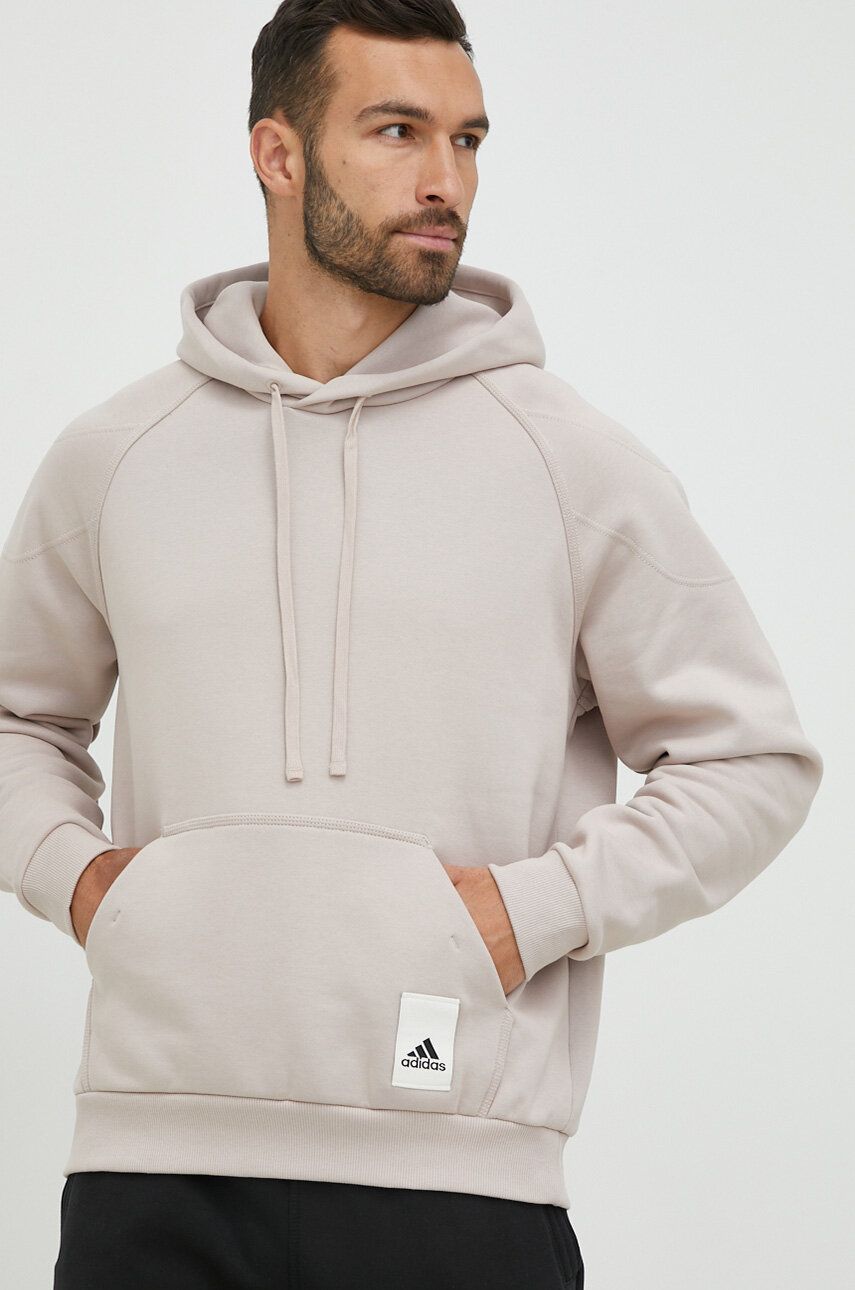 Суитчър adidas Originals Lounge Fleece Hoodie Бежово | IA9341, 0