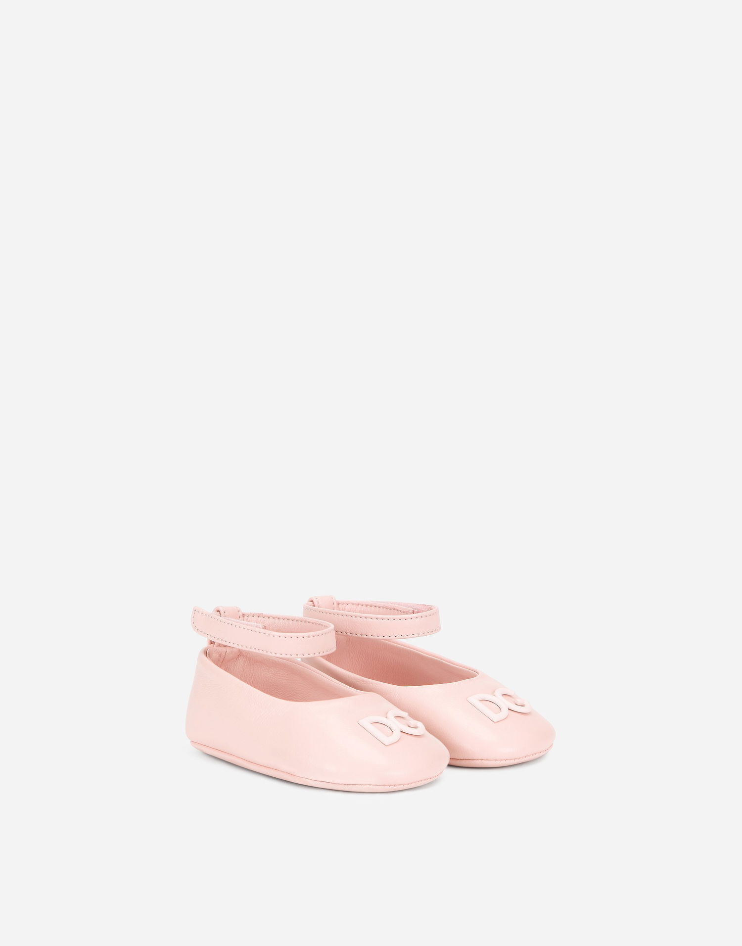 Кецове и обувки Dolce & Gabbana Nappa Ballet Flats With Ankle Strap For First Steps (19-26) Розово | DK0065A129380400, 1