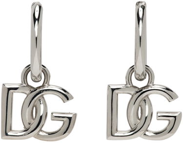 Обеци Dolce & Gabbana Silver Logo Earrings Металик | WEN5L3W1111, 0