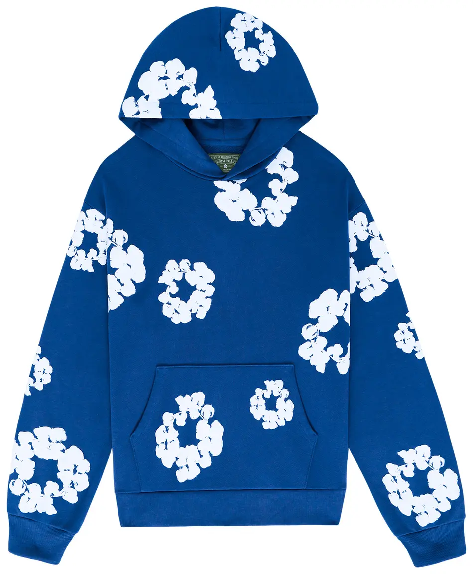 Суитчър Denim Tears Denim Tears Cotton Wreath Hoodie S Синьо | 301-020-30-BLUE, 0