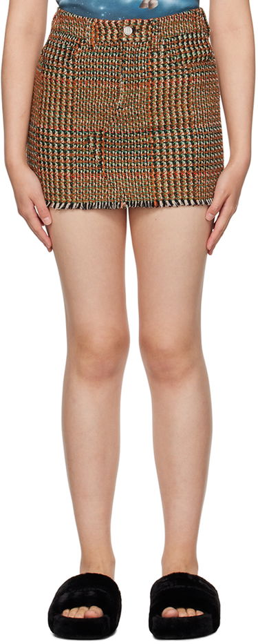 Пола Stella McCartney Stella McCartney Check Miniskirt Кафяво | 6300593CJ301, 0