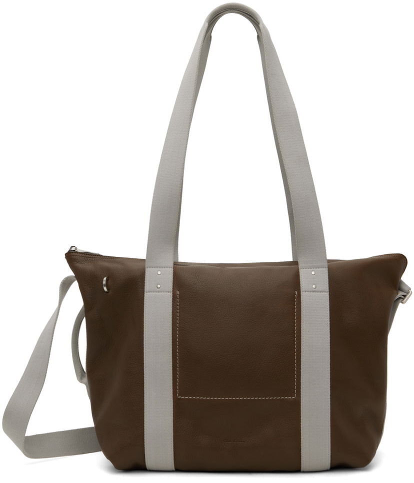 Голяма пазарска чанта Rick Owens Brown Porterville Trolley Tote Кафяво | RA02D0561 LCN