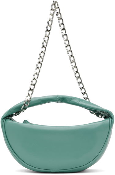 Чанта през рамо BY FAR BY FAR Cush Cadet Creased Leather Shoulder Bag Зелено | MWBTH014LL002BL052PL, 0