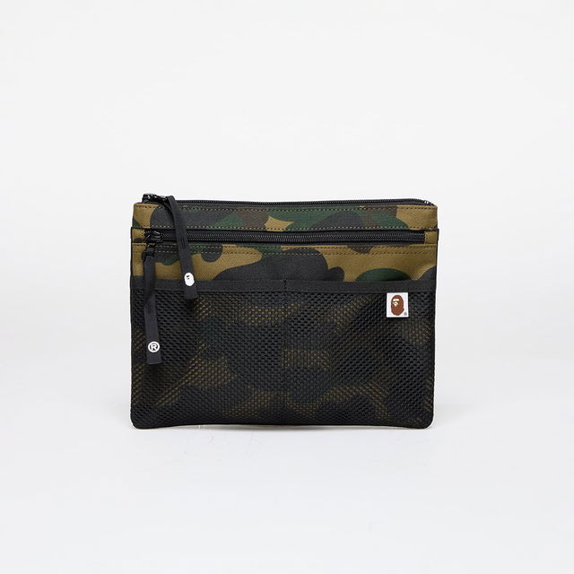 A BATHING APE 1St Camo Cordura Sacoche Green 1L