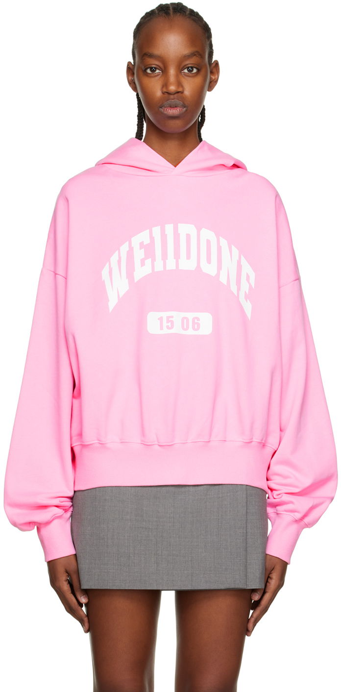 Суитчър We11done We11done Old School Campus Hoodie Розово | WD-TH3-22-807-U-PK, 0