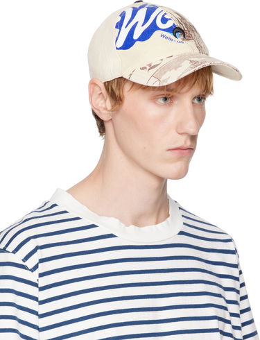 Шапка с козирка Marine Serre Marine Serre Regenerated Tote Bags Baseball Cap Бежово | UHG048A UWOV0009, 3