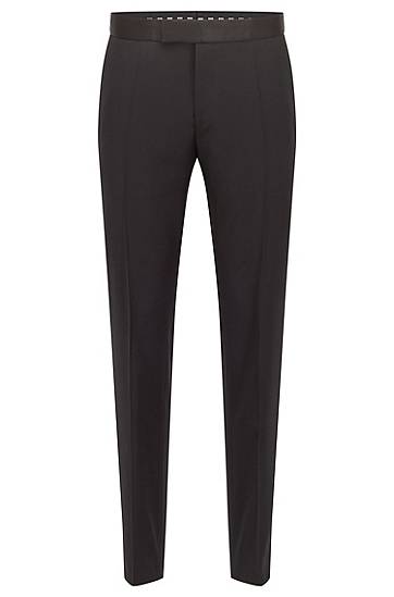 Панталони BOSS Slim-Fit Tuxedo Trousers in Virgin-Wool Serge Черно | 50469186, 0