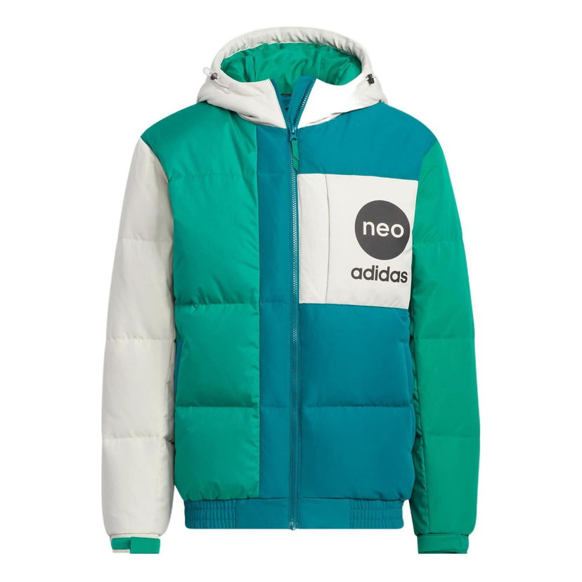 Пухо яке adidas Originals Neo Logo Puffer Jacket Зелено | HN4782