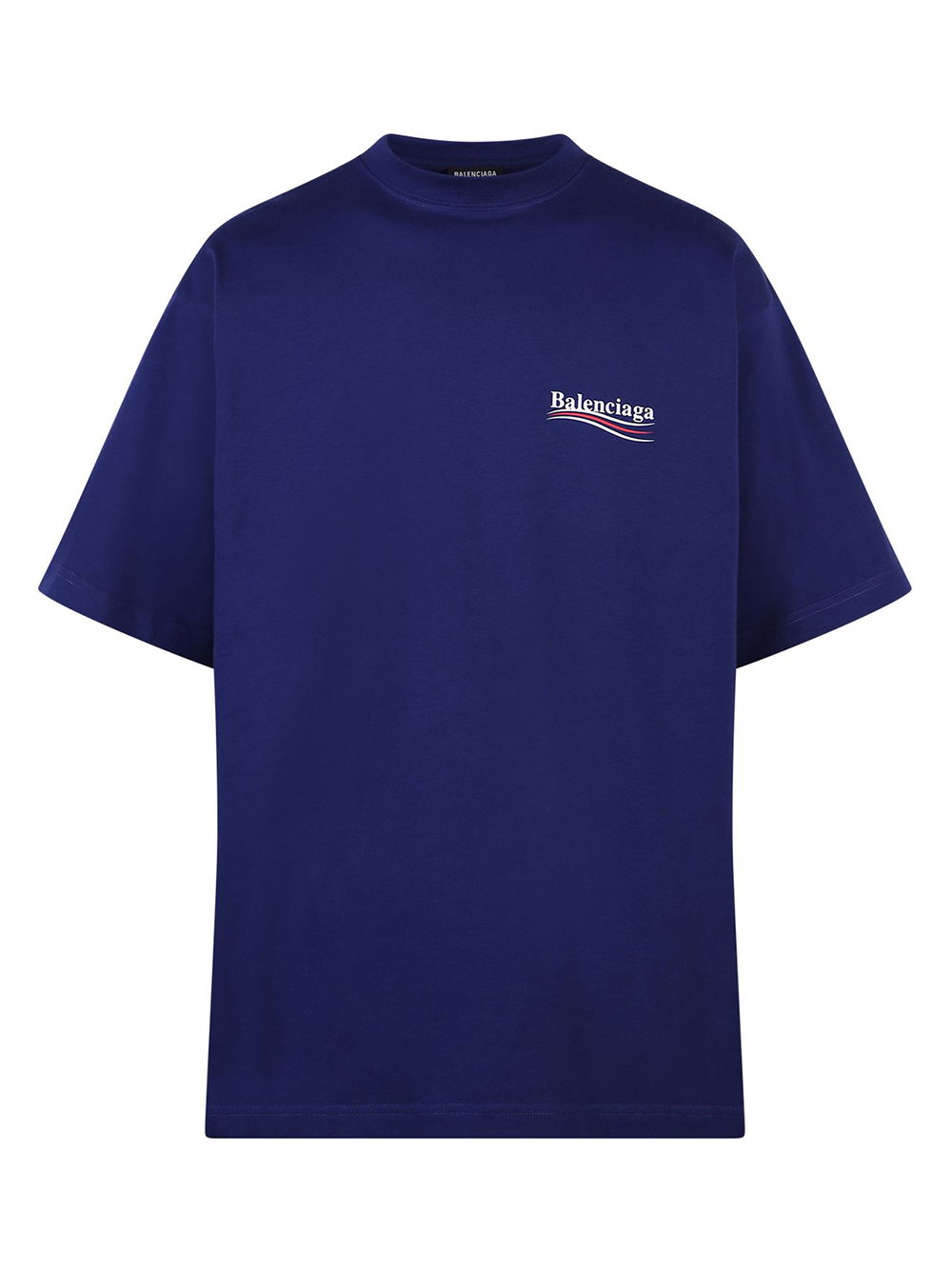 Тениска Balenciaga Political Campaign Oversized T-Shirt Тъмно синьо | 641675TIV521195, 0
