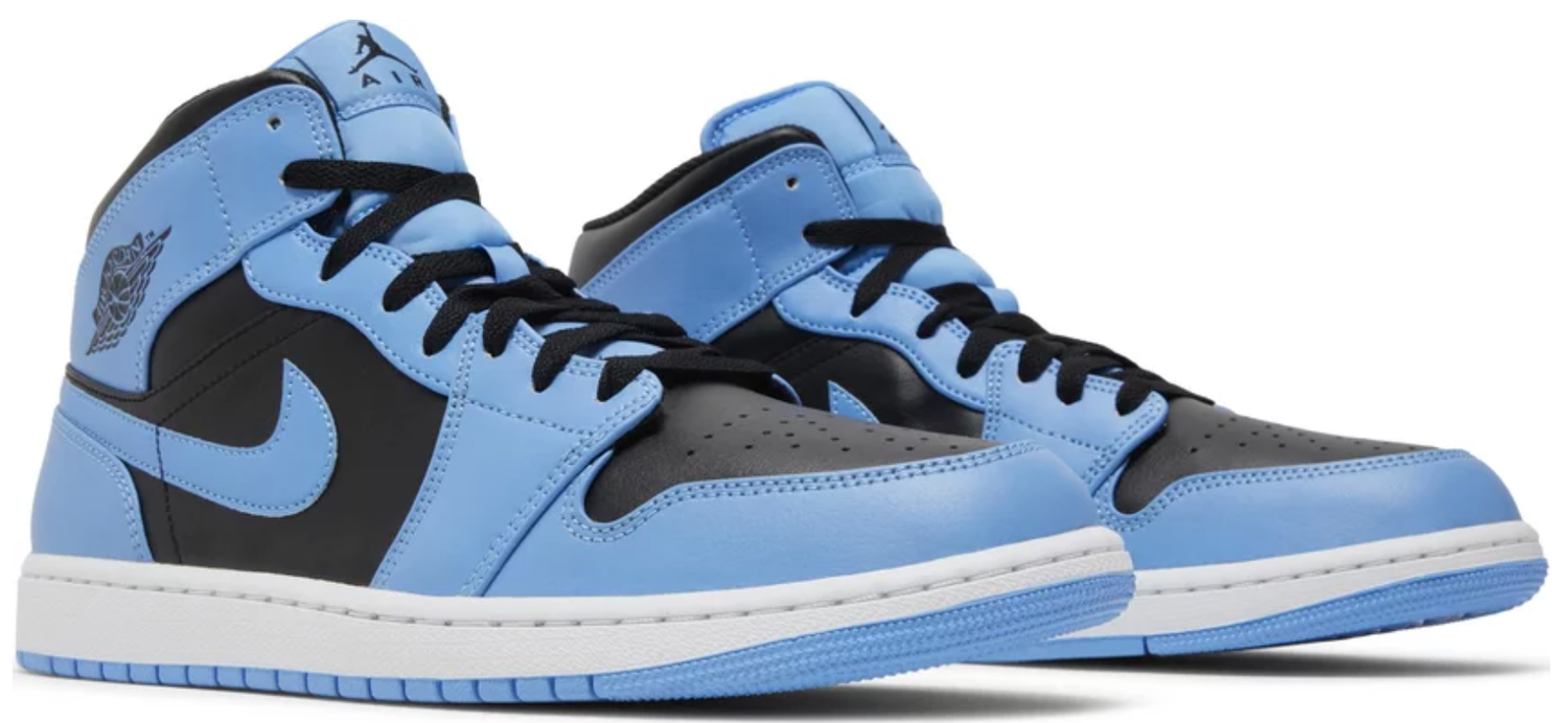 Кецове и обувки Jordan Jordan 1 Mid Black University Blue Синьо | DQ8426-401, 1