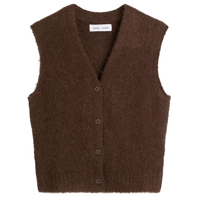 Sajeanne Hairy Knit Vest Top
