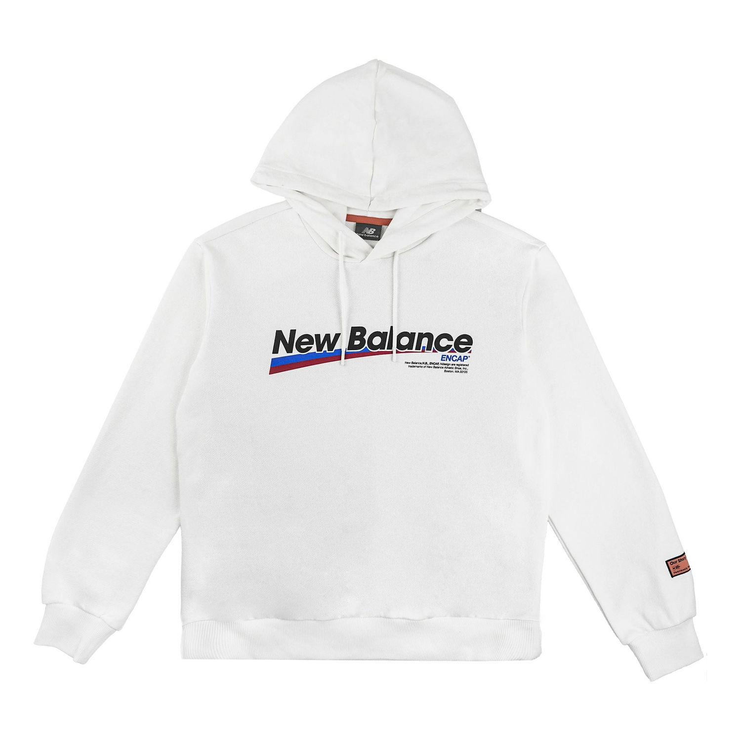 Суитчър New Balance Casual Pullover Hoodie Бяло | NCA34013-IV, 0
