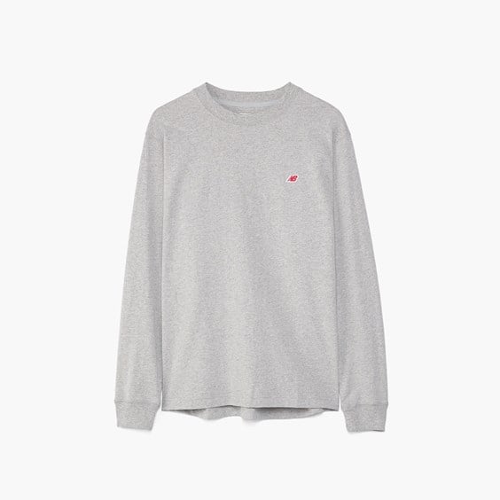 Тениска New Balance Made in USA Long Sleeve Tee Сиво | MT21542_AG, 1