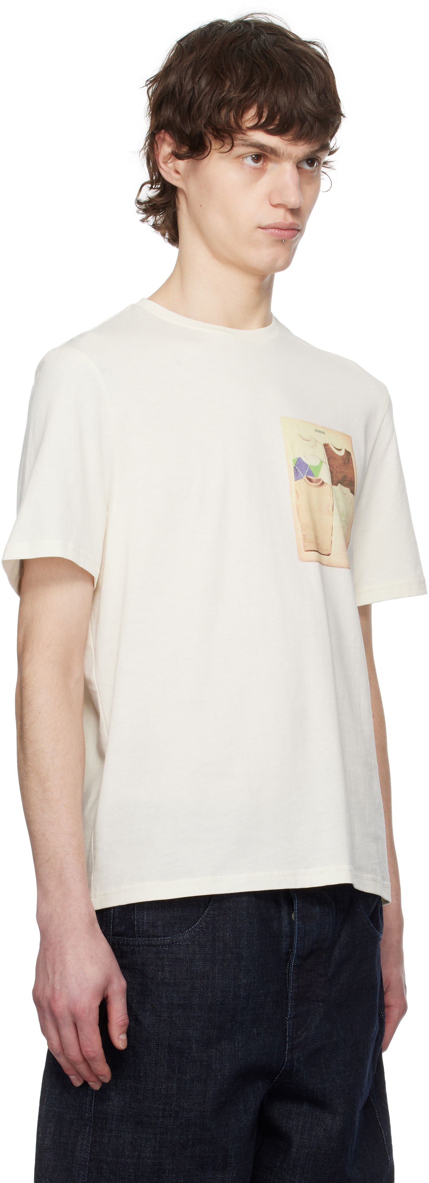 Тениска Jacquemus Jacquemus Vintage Print T-Shirt Бежово | 25E255JS326-2461, 1