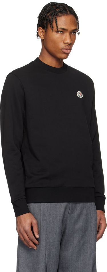 Пуловер Moncler Moncler Logo Patch Cotton Sweatshirt Черно | K10918G00073809KR, 1