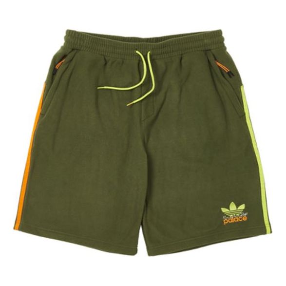 Къси панталони adidas Originals adidas Originals x PALACE SS22 Stripe Logo Straight Shorts Зелено | HM9194