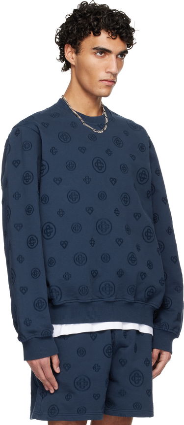 Суитчър Casablanca Casablanca Applique Monogram Sweatshirt Тъмно синьо | M-SP26-JTP-293-02, 1
