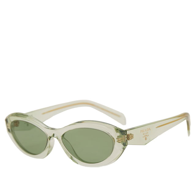 Prada Eyewear Women's 26ZS Sunglasses in Transparent Mint/Green | END. Clothing