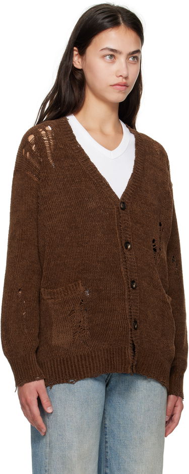 Пуловер R13 R13 Chenille Boyfriend Cardigan Кафяво | R13WY237-Y224A, 1