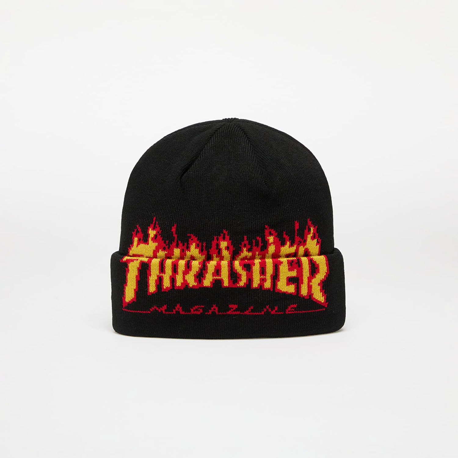 Шапка Thrasher Thrasher Flame Fold Beanie Черно | 145583BL, 1