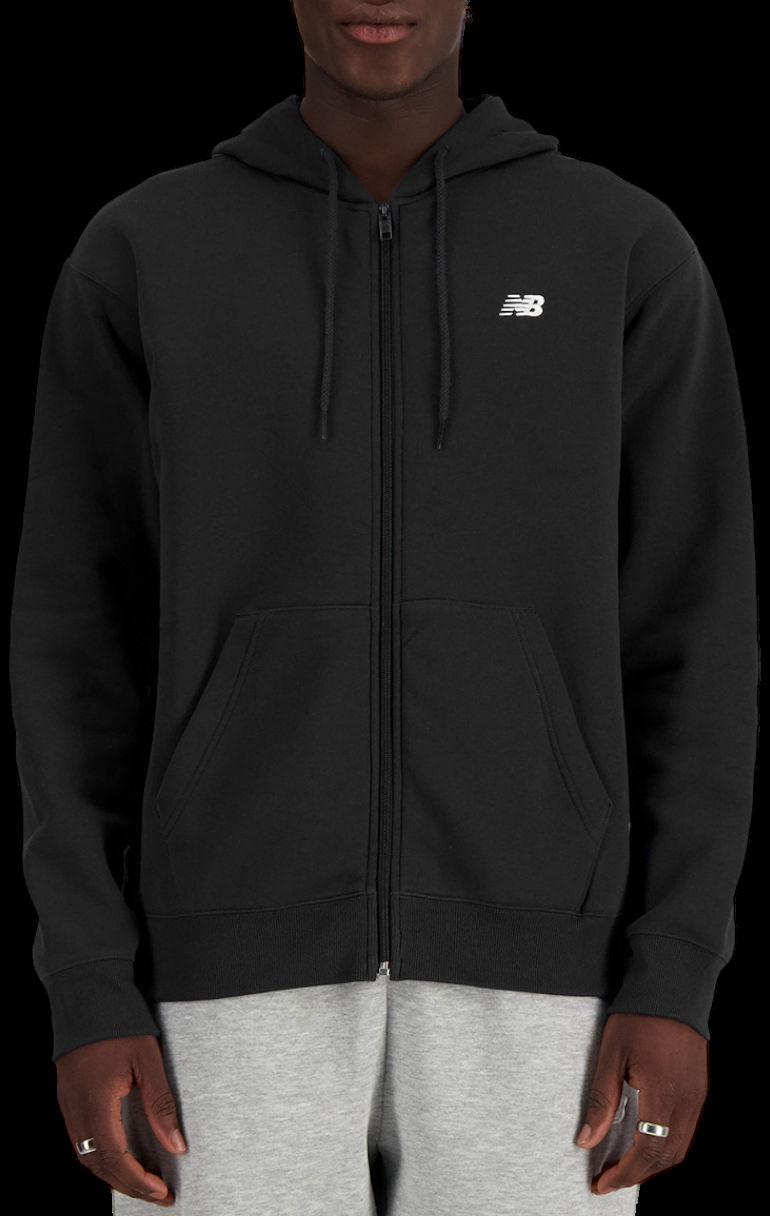 Суитчър New Balance Essentials Fleece Full Zip Hoodie Черно | mj41502-bk