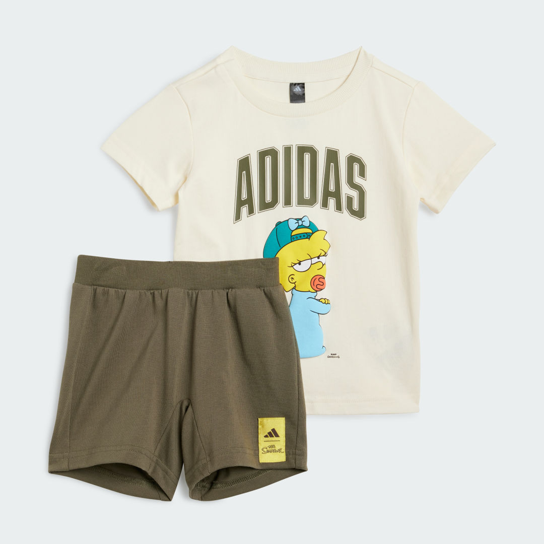 Комплект adidas Performance The Simpsons Kids' Tee and Shorts Set Бежово | JL9174, 0