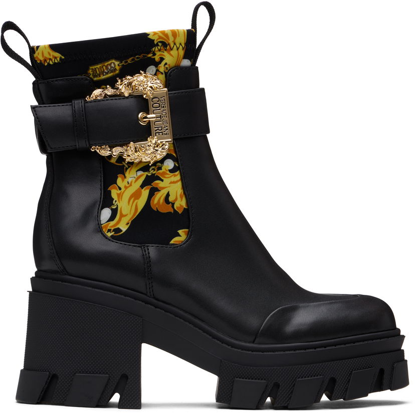 Кецове и обувки Versace Versace Jeans Couture Sophie Chain Boots Черно | E77VA3S84_EZS867