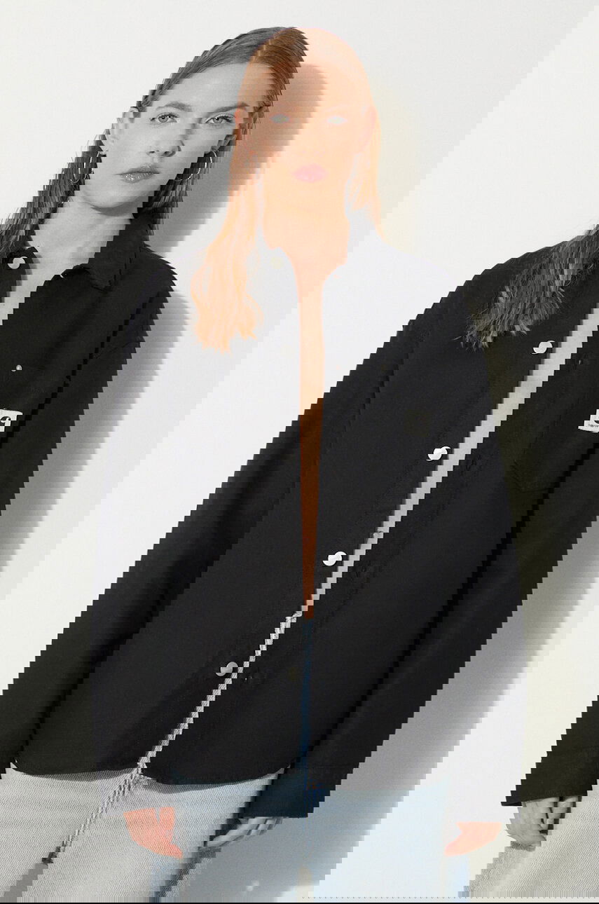 Риза Carhartt WIP Linen Blend Regular Fit Classic Collar Ethel Shirt Jac Черно | I033569.8902, 0