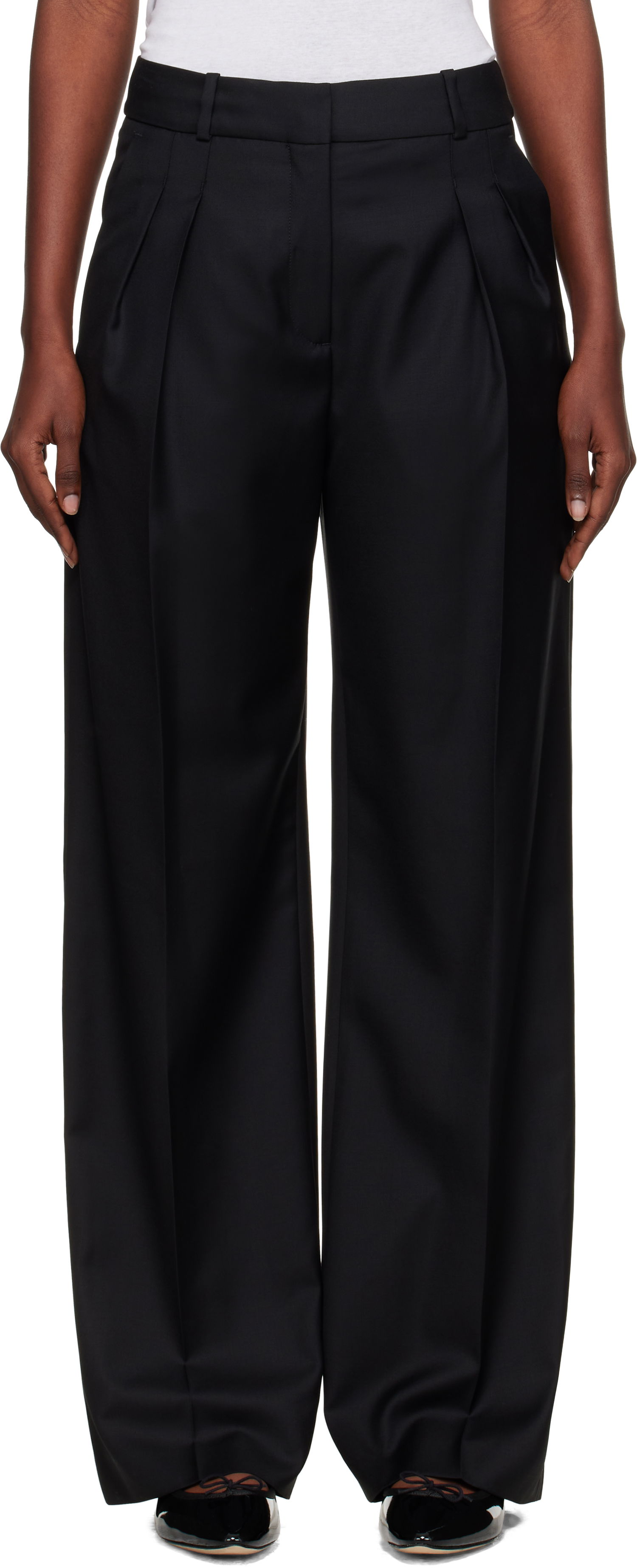 Панталони Loulou de Saison Loulou de Saison Sbiru LDS Straight Leg Trousers Черно | SBIRU LDS, 0