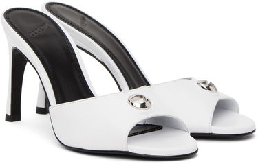 Кецове и обувки Coperni Logo Slide Heels Бяло | COPSH29477, 3