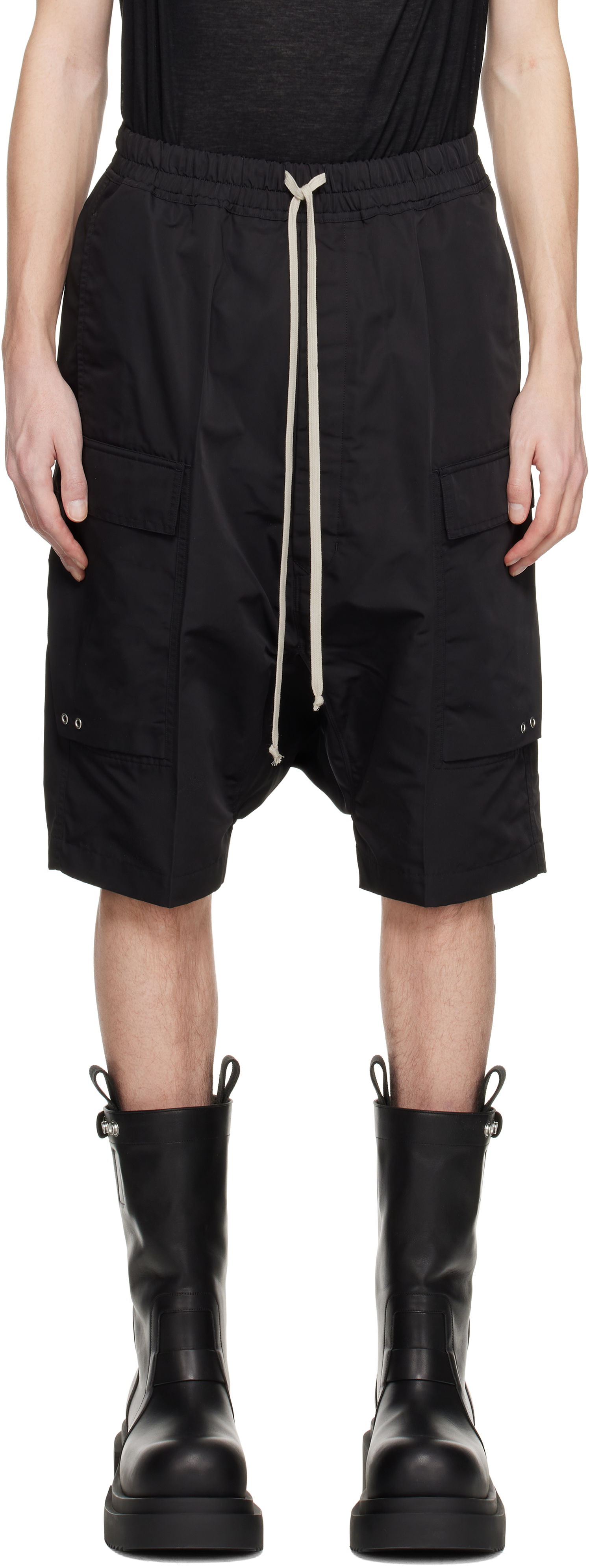 Къси панталони Rick Owens Rick Owens Hollywood Cargo Pods Shorts Черно | RU01E5389 FT, 0