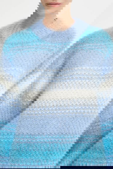 Пуловер KENZO Kenzo Speed Stripe Hairy Knit Jumper Синьо | FF62PU7163CG, 3