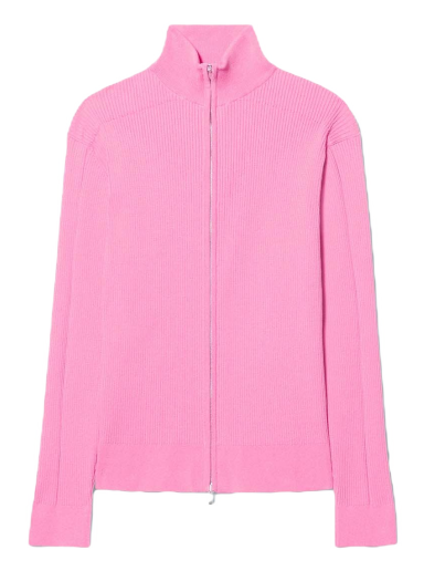 Пуловер Jacquemus Le Gilet Frescu Zip Up Ribbed Розово | 225KN010-2063 430