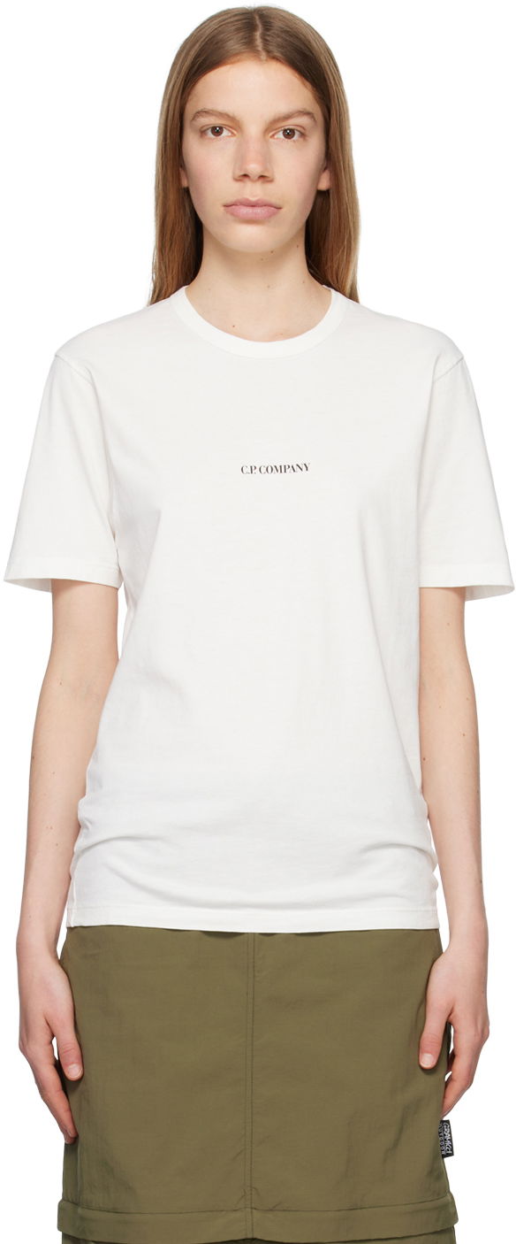 Тениска C.P. Company Relaxed T-Shirt Бяло | 14CMTS142A-005431G, 0