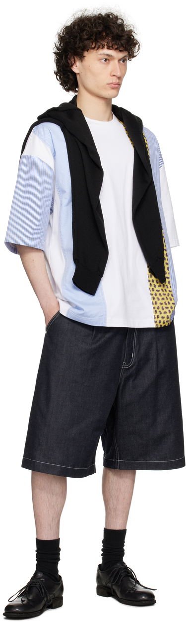 Тениска Comme des Garçons Comme des Garçons Homme Multi-Fabric T-Shirt Бяло | HO-T010-051, 3