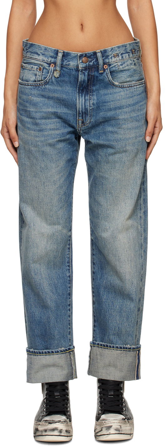 Дънки R13 R13 Boyfriend Jeans Синьо | R13W5083-D250C, 0