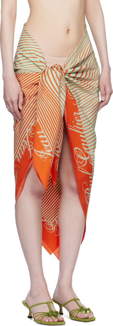 Пола Jean Paul Gaultier Jean Paul Gaultier 'The Pinstripes Body Morphing' Cover-up Skirt Оранжево
 | 25/33-U-JU157-C575-4216, 1