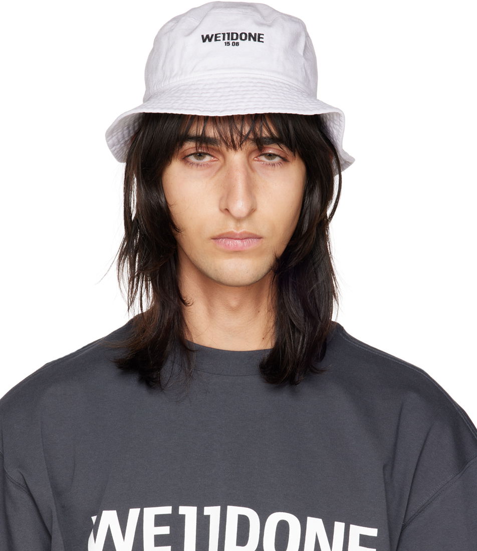 Шапка We11done Logo Bucket Hat Бяло | WD-AH3-22-420-U-WH, 0