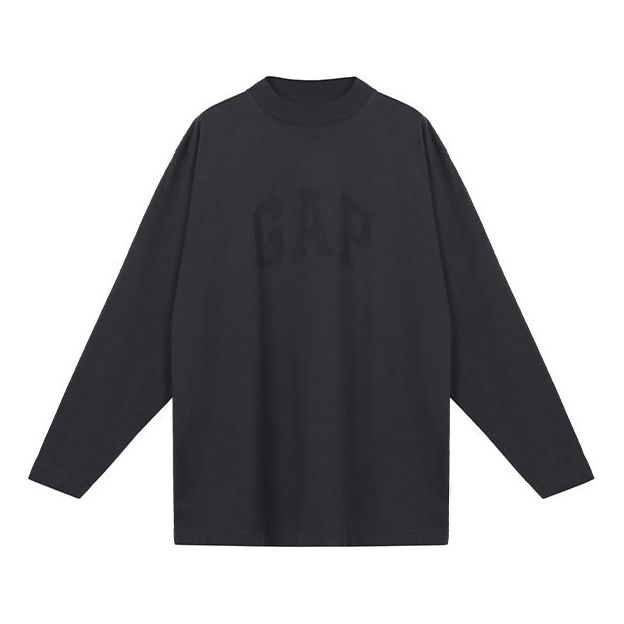 Тениска GAP Long Sleeve T-Shirt Engineered by Balenciaga Dove Черно | YEEZY-SS22-018