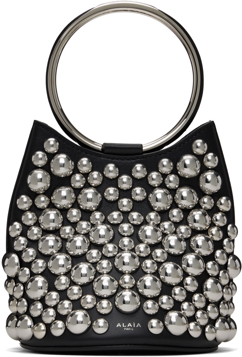 Дамска чанта Alaïa Mini Ring Bucket Bag Черно | AA1S02814CA297