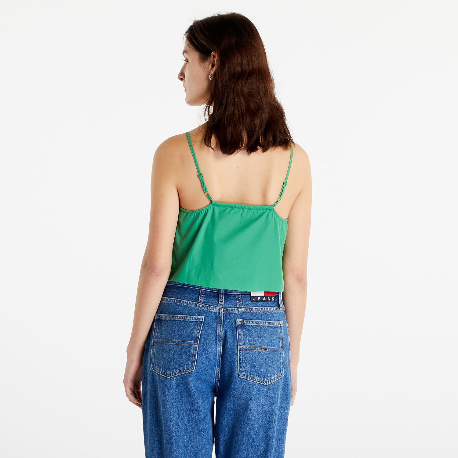 Потник Tommy Hilfiger Poplin Strappy Top Зелено | DW0DW15200 LY3, 1