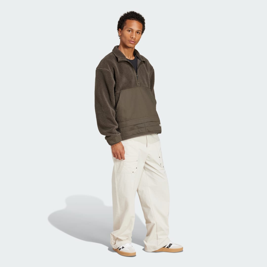 Суитчър adidas Performance Essentials Fleece Half Zip Pullover Зелено | JD3344, 1