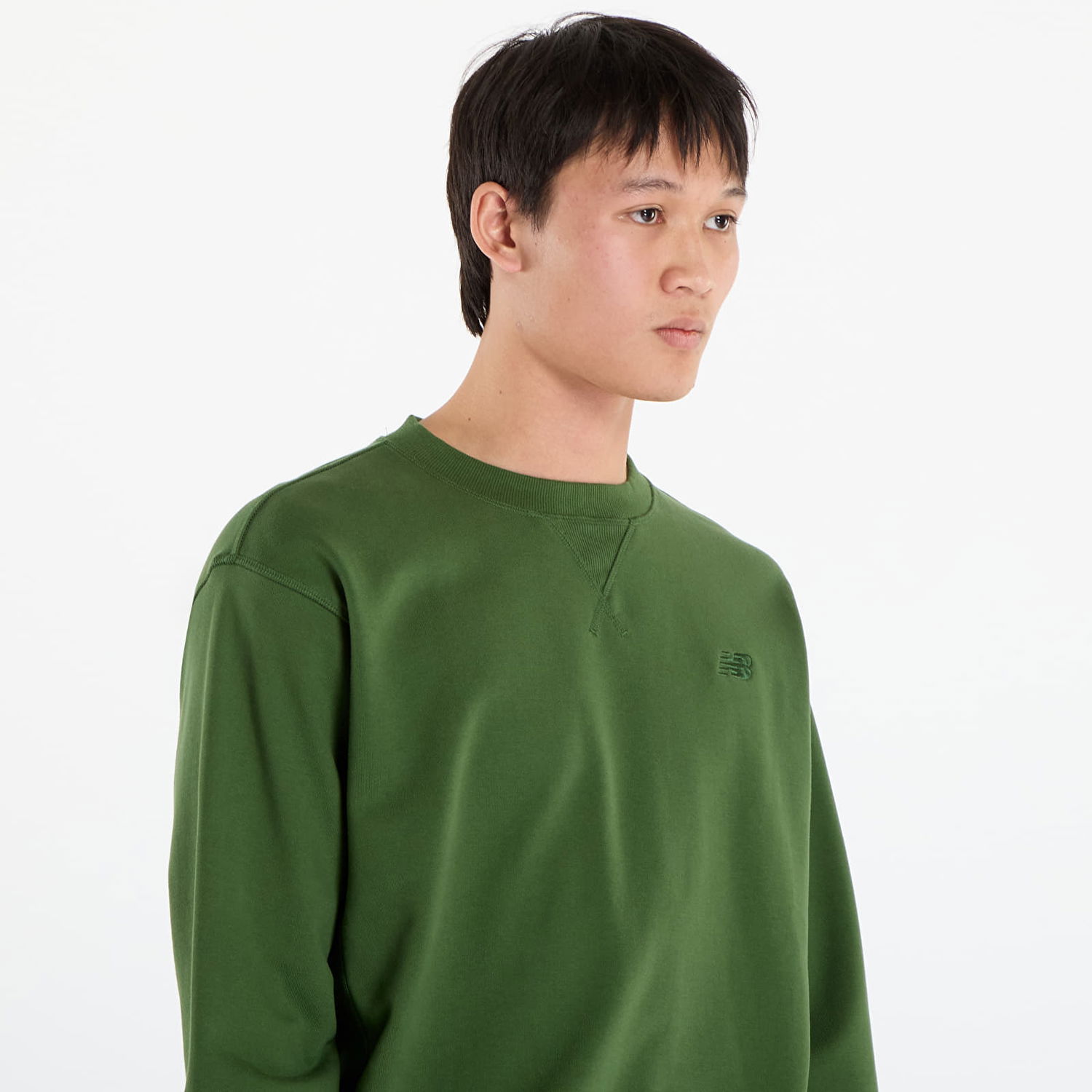 Суитчър New Balance Crewneck Sweatshirt Зелено | NBMT41506DAE, 1
