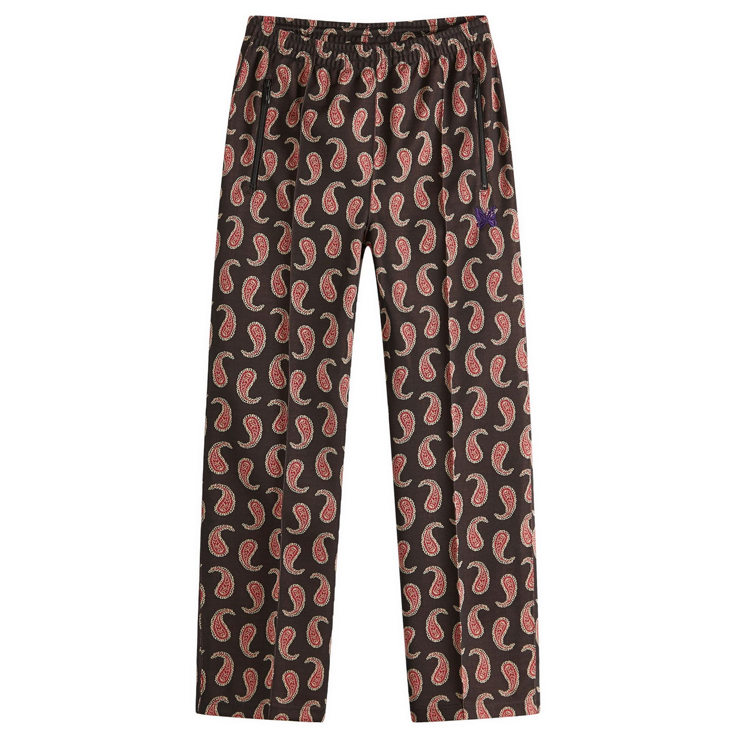 Спортни панталони Needles Needles Jacquard Track Pants, Paisley, Size Large Кафяво | QV316-A, 1